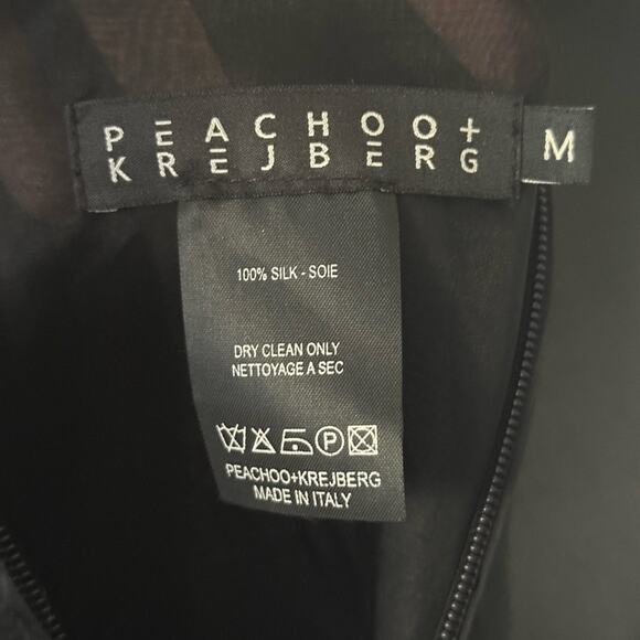 PEACHOO + KREJBERG Silk Transparent Coat in Black size M with Hood RTW SS13 - Picture 2 of 16